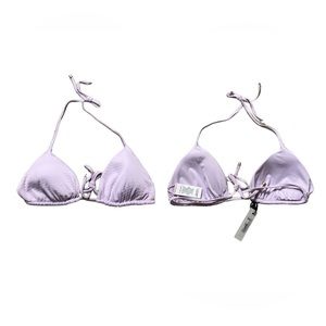 Vitamin A Gia Triangle Bikini Top Iced Purple size 10/Large NWT